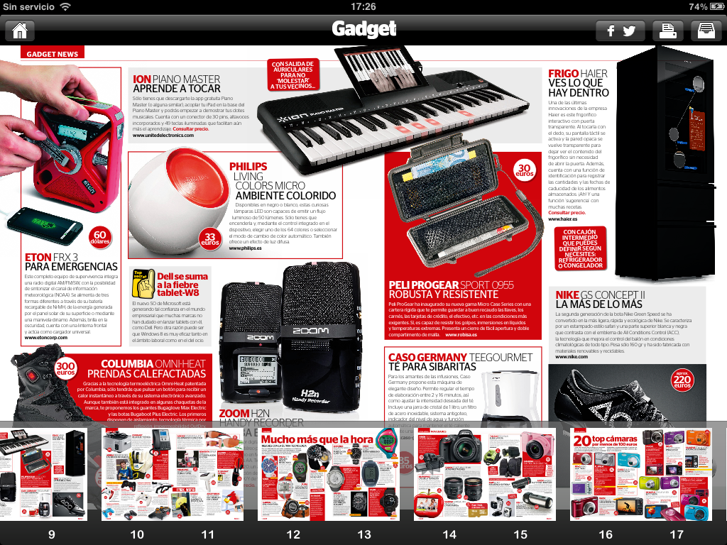 Aplicación revista Gadget App revista Gadget